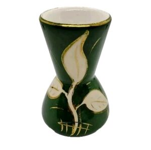 Vtg Mid Century Modern Bay Keramik Vase 517-20 Green West German Pottery